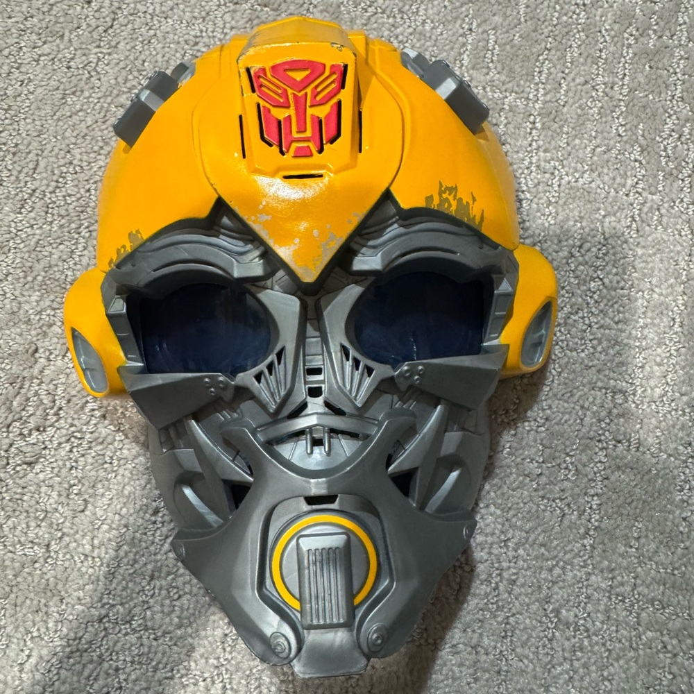 Transformers Yellow and Gray Mask